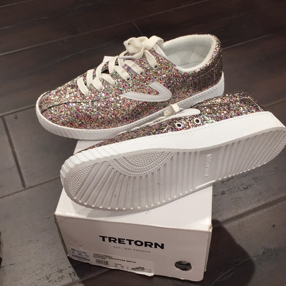 Tretorn confetti glitter sneakers. Excellent condition